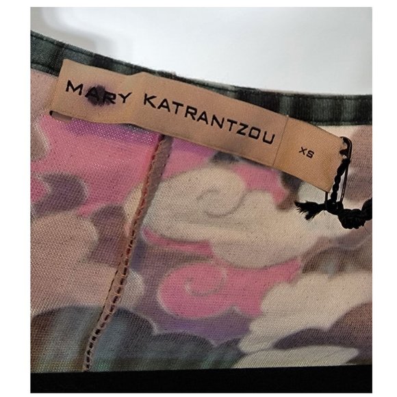Mary Katrantzou Cloud Print Long Sleeve Jersey Bodycon Midi Dress Size XS - Picture 7 of 7